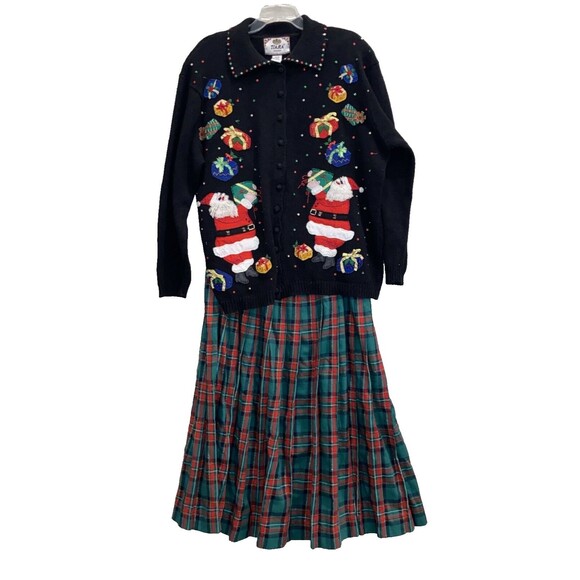 Heirloom Collectibles Vintage Christmas Santa Sweater Size 14/16 - Picture 1 of 16